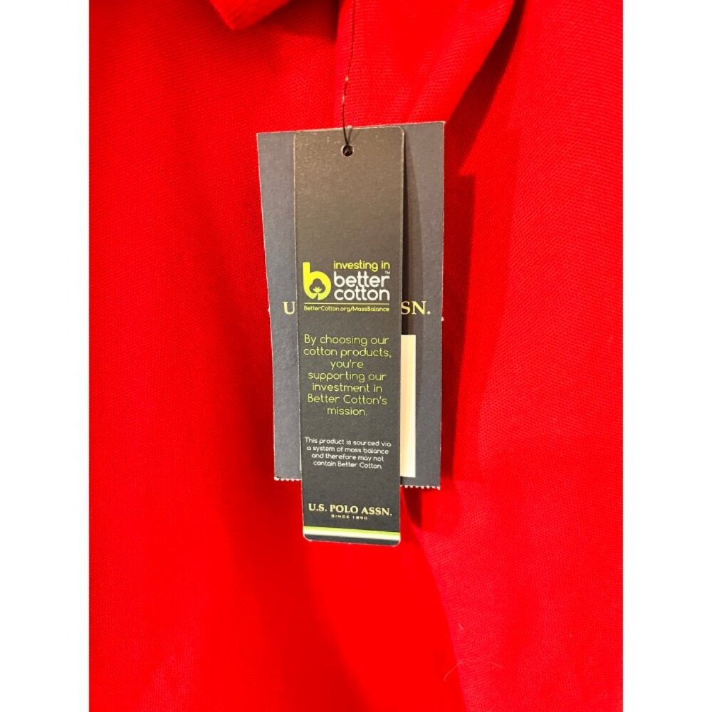 U.S. Polo Assn Red Performance Polo Shirt Mens 2XL Short Sleeve NWT - Picture 6 of 8